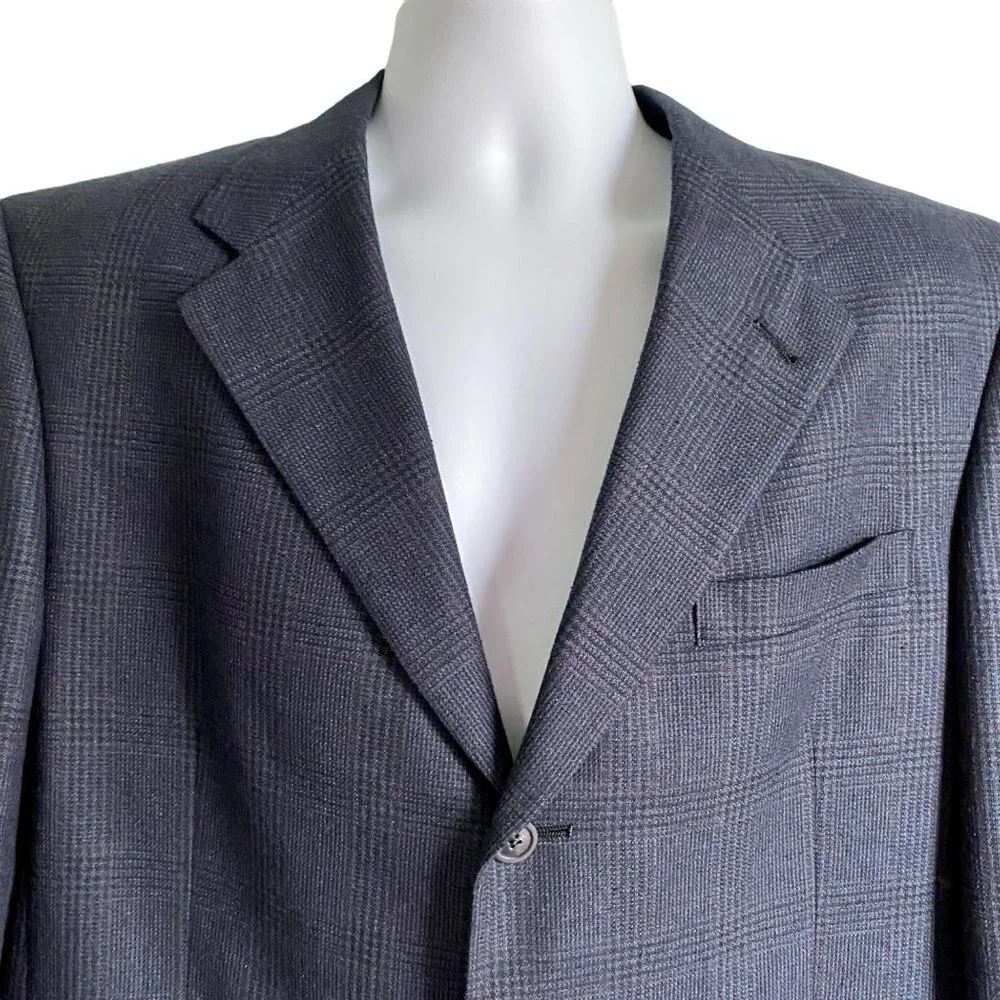 Hart Schaffner Marx 3 Button Sport Coat Jacket Blazer 42L